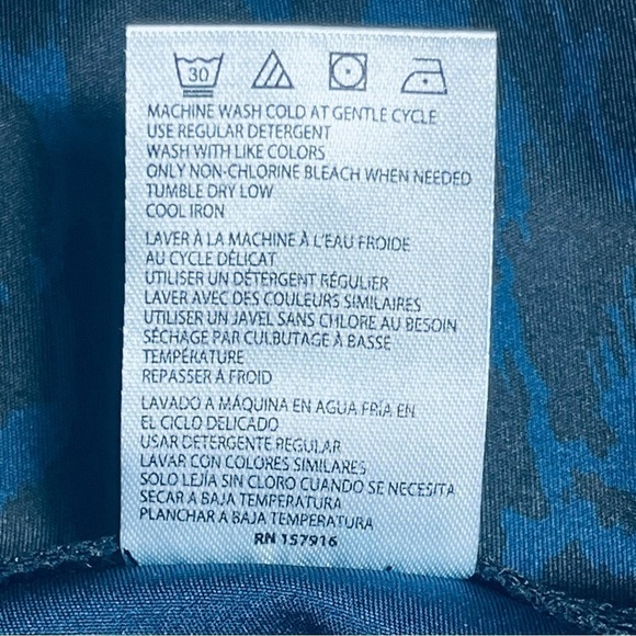 H Halston Studio yoga pants abstract leopard classic navy HSWS2160005 size S - Picture 9 of 14